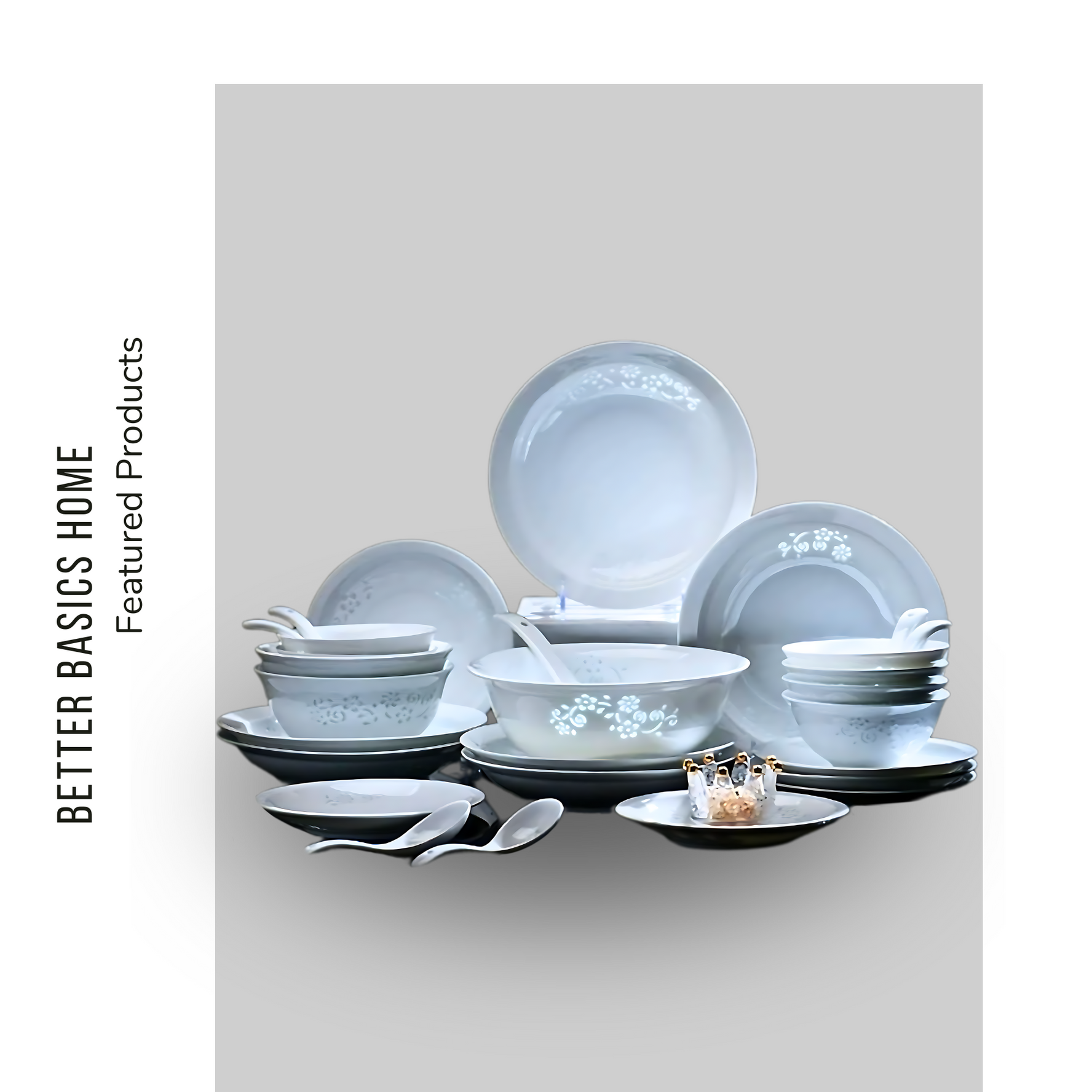 Porcelain Plate Tableware 34 Piece Set