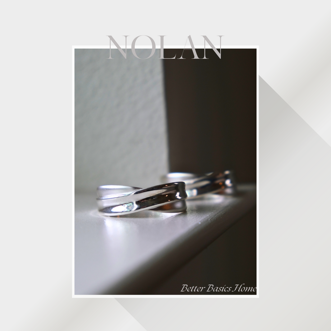 Nolan: Elegant 925Silver Twist Napkin Ring（Set of 1）